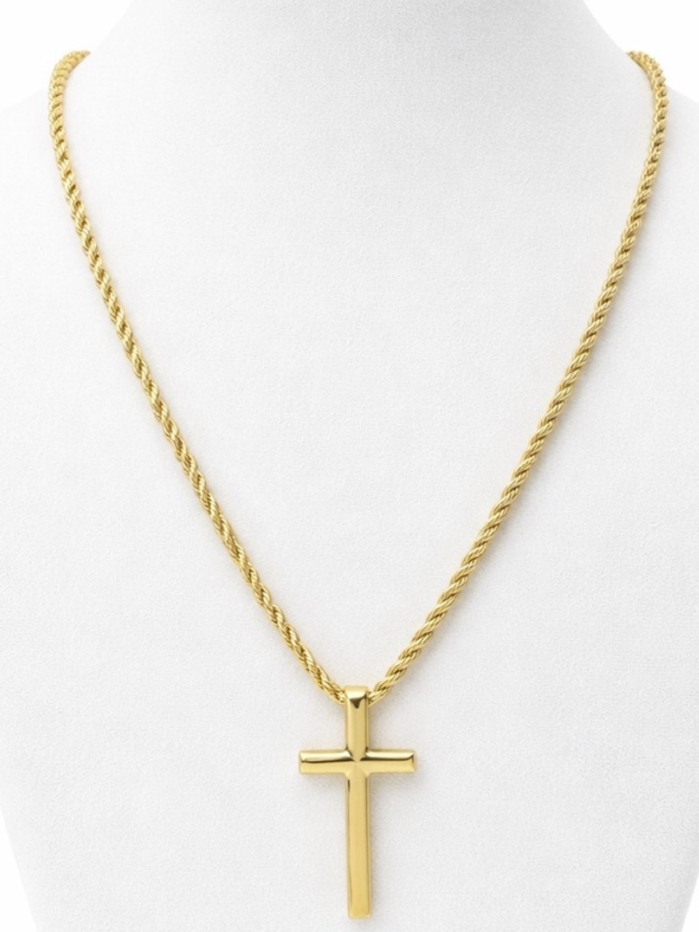 Gold cross necklace NIB